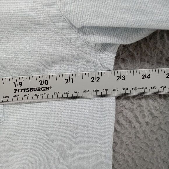 Billy Reid Shirt Mens XXL Powder Blue Micro Check Button Up Cutaway Standard Cut - Picture 6 of 9